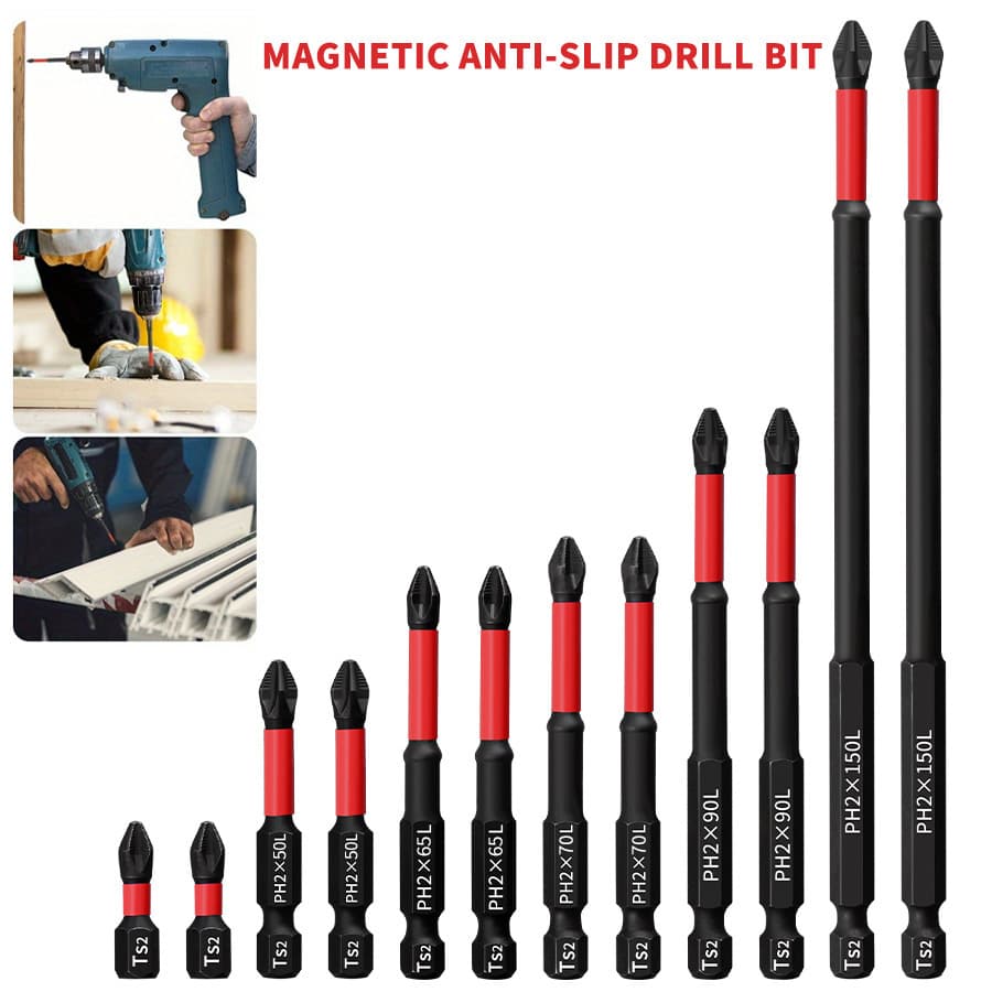 Magnetic Anti-Slip Cross Screwdriver Bit Set PH2 Screwdriver Bits High Hardness Impact Driver Bits