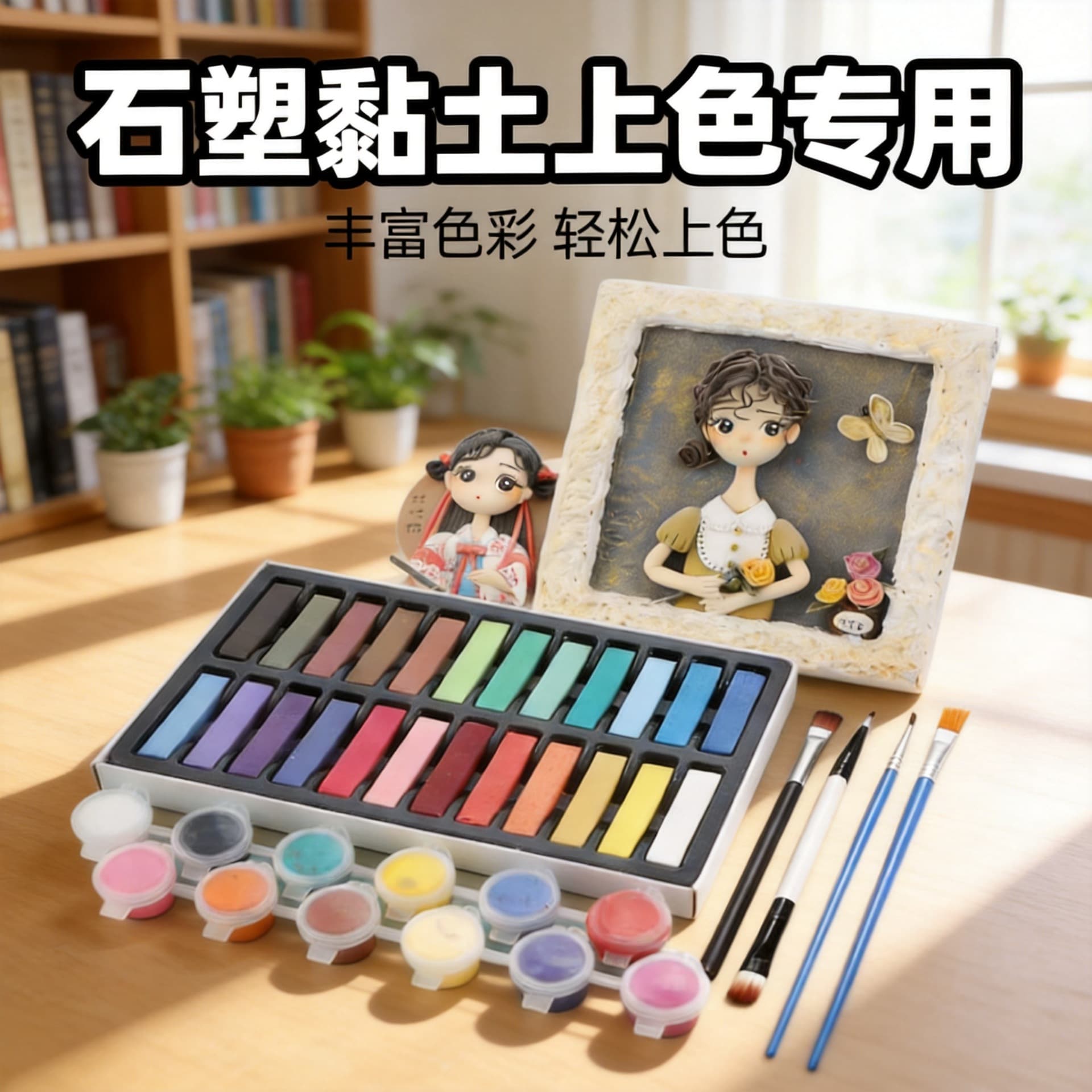 Stone plastic clay special color powder BJD doll makeup twist stick pigment clay color dye blush ultra-light clay