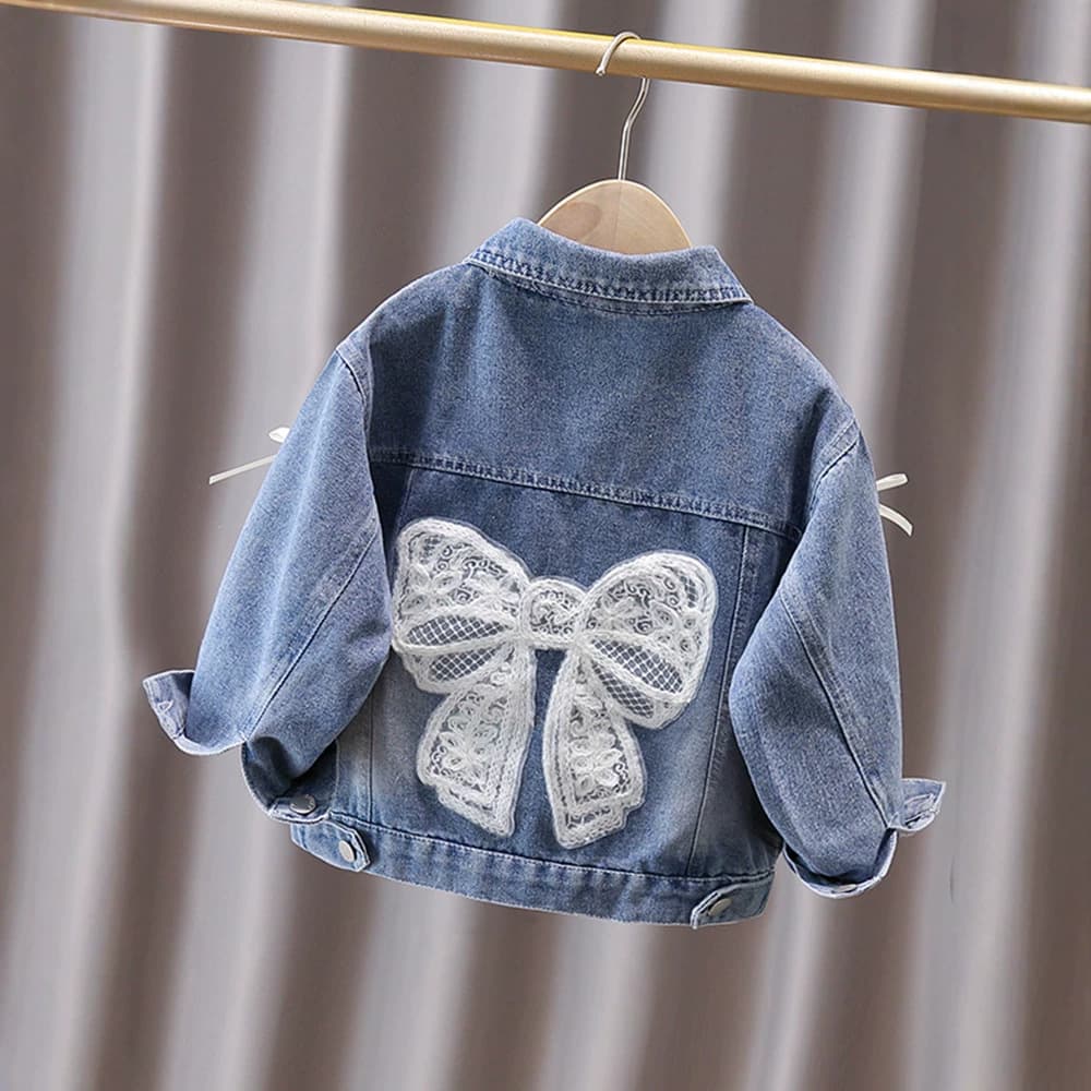 Girls Denim Jacket Spring and Autumn 2026 New Spring Autumn Jacket Denim Coat Stylish Children's Top for Big, Medium and Small Kids
