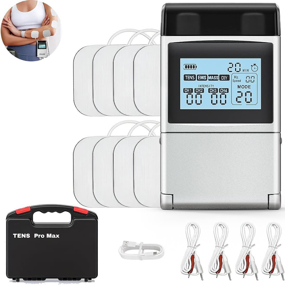 Cross-border 60-mode four-channel TENS9000 meridian physiotherapy device EMS DIY shoulder, neck and cervical spine pulse massager
