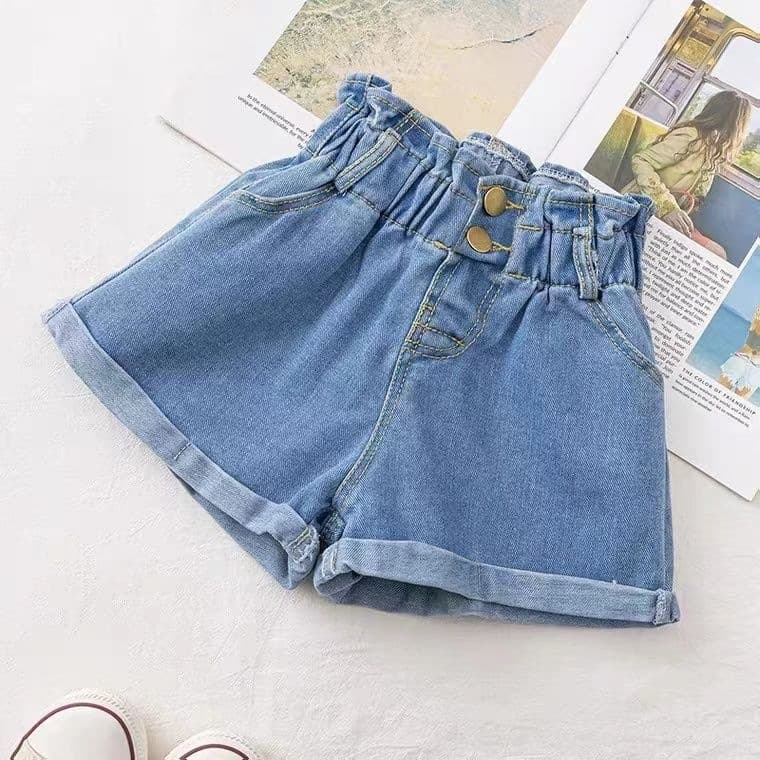 2026 New Summer Fashion Denim Shorts for Girls, Korean Style Trendy Casual Blue Jeans