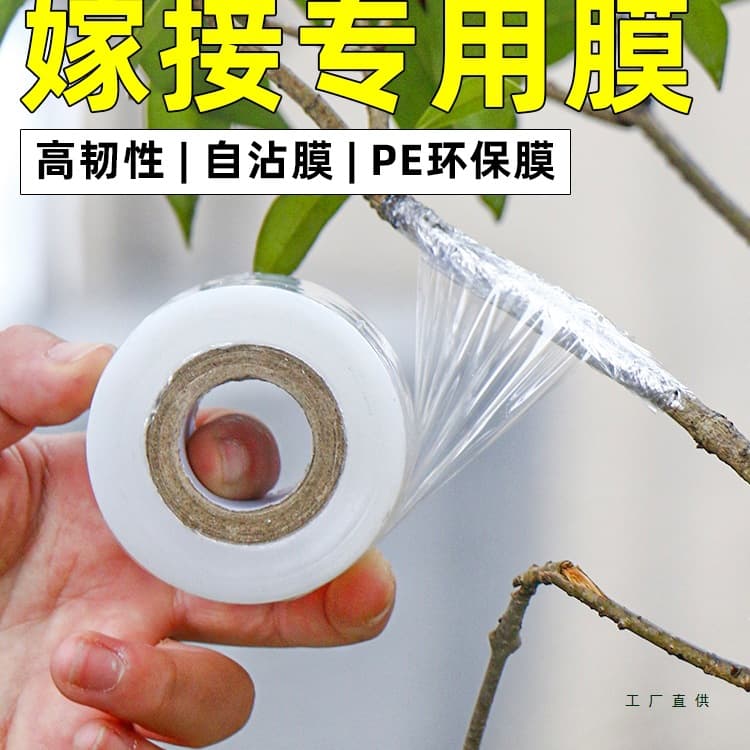Fruit Tree Grafting Film Wrap, Grafting Tape, PE No-Tear Self-Adhesive Thin Film