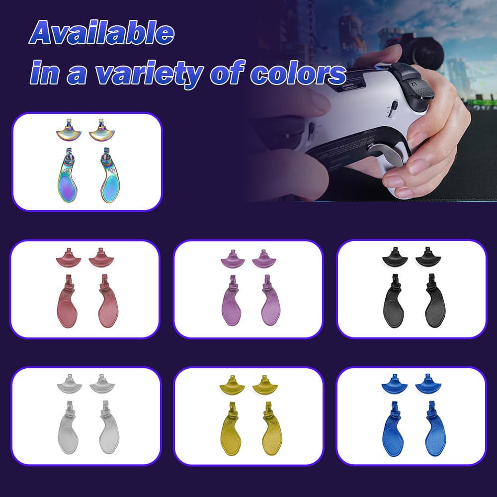 Easy-to-mod PS5 Edge Elite Controller Metal Back Paddle PS5 Elite Controller Colorful Metal Paddle