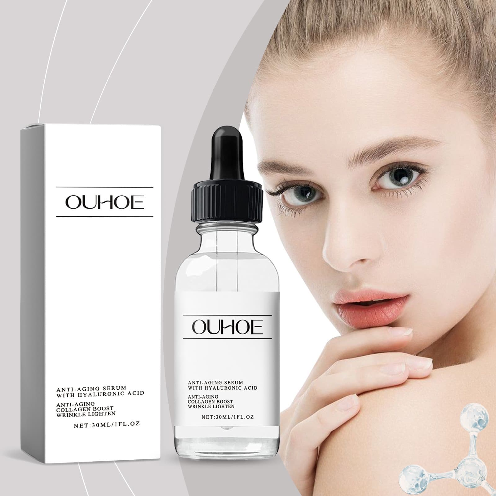 OUHOE polypeptide facial essence facial skin moisturizing, nourishing and radiant essence