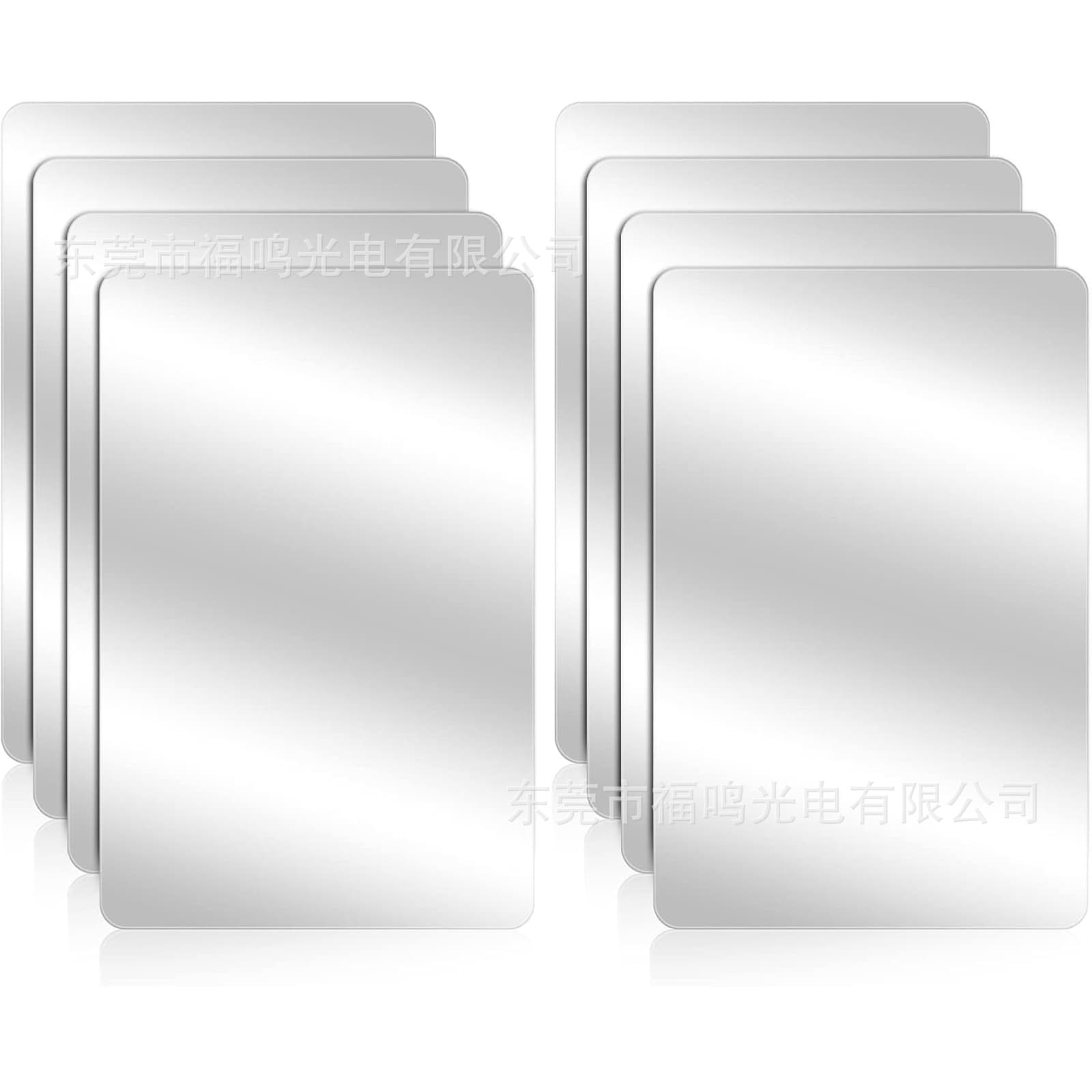 Acrylic Mirror Tiles 8-Pack Wall Flexible Mirror Stickers Self-Adhesive Shatterproof Flexible Mirrors