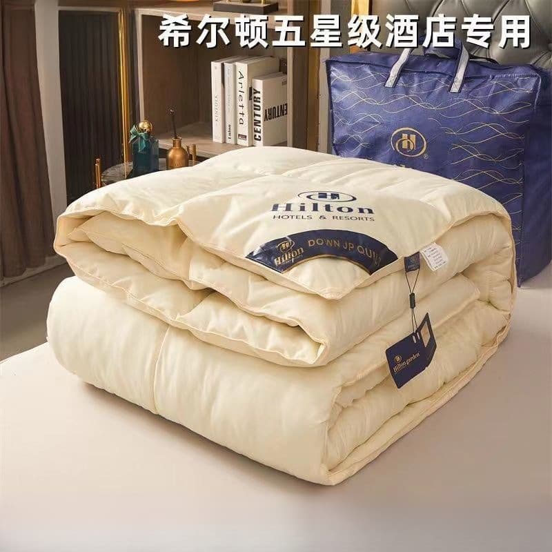 Hilton down comforter, 95% white goose down, spring and autumn comforter, thick and warm winter comforter, air-conditioning comforter, dormitory single comforter, drop shipping.
