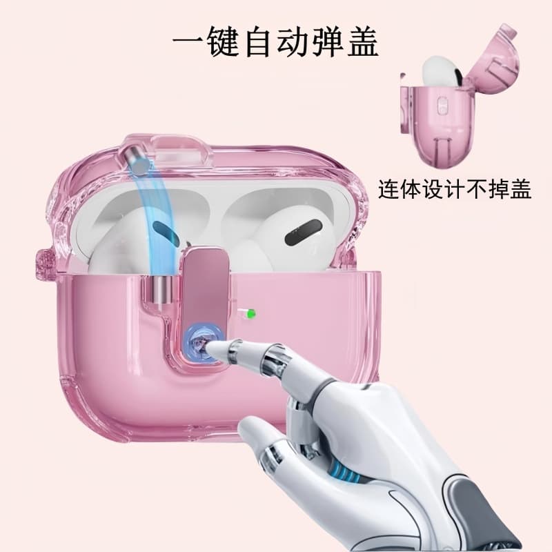 Transparent Protective Case for Apple AirPods Pro 2 Bluetooth Automatic Flip Cover AirPods 4 Soft Shell Full Protection Case