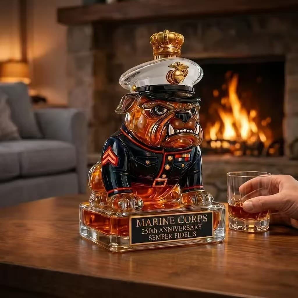 Spot cross-border new products new bulldog whiskey bottles glass wineware whiskey decanter