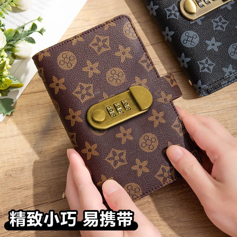 2025 New Popular Financial Management Storage Book, Password Book, High-End Vintage Money Box, Large Capacity Cash Storage