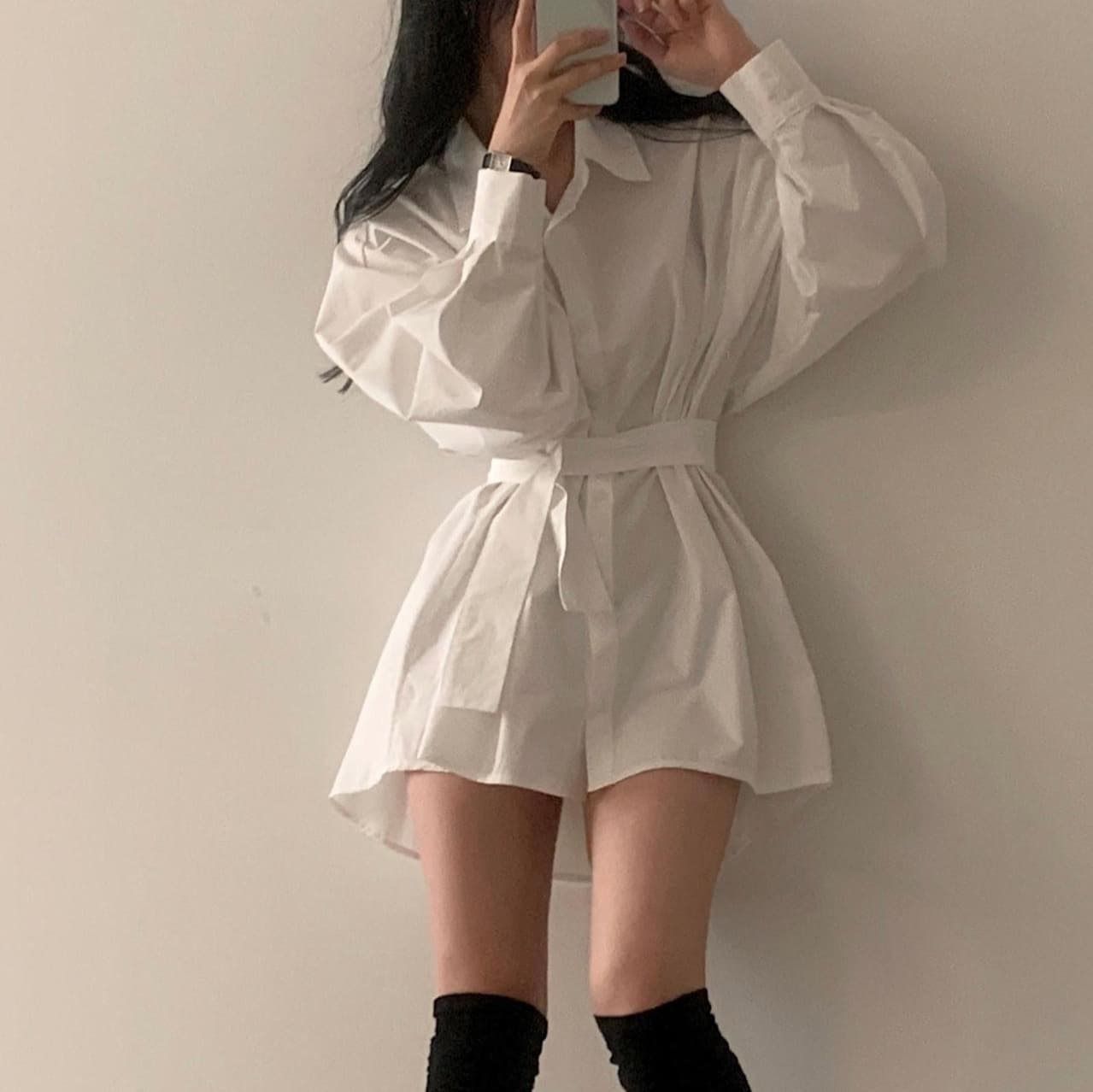 1688 Export Autumn New Loose Casual Shirt French First Love Style Petite Premium Dress