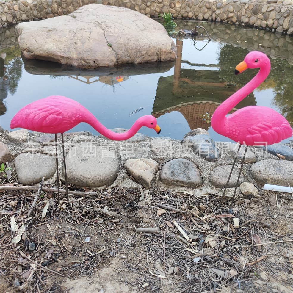 HDPE Flamingo Ornament Summer Pool Party Decoration Tropical Theme Party Prop