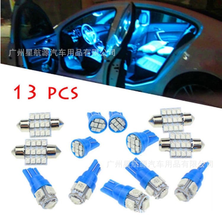 13PCS Car LED T10 Double Tip 31MM LED Interior Reading Light, Cabin Light, License Plate Light Kit