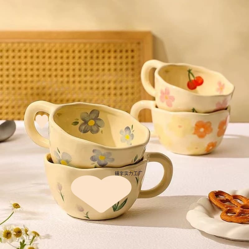 Couple Cup Summer Autumn Mug Trendy Water Cup Women Office Coffee Mug Korean Style New Ceramic