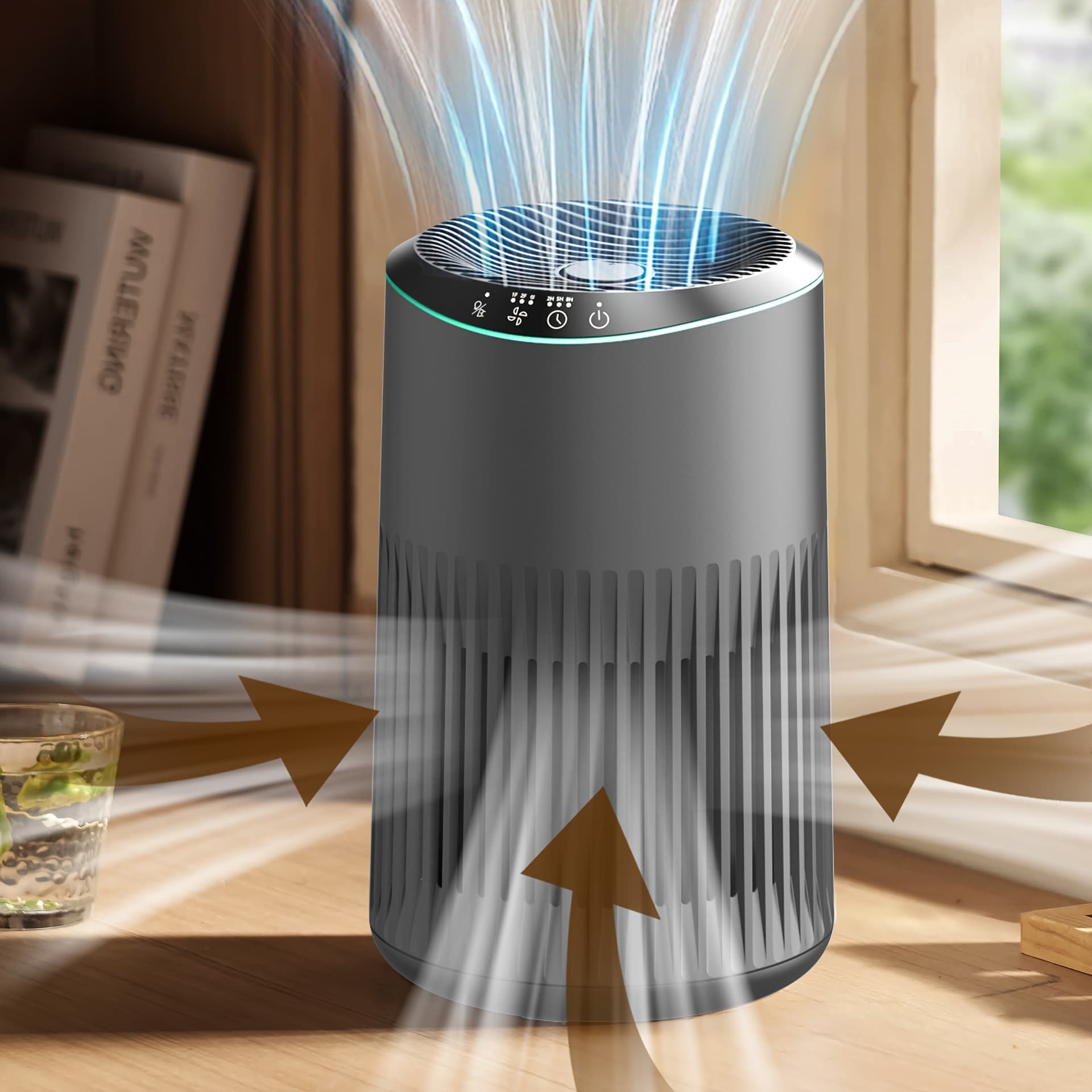 2025 New Model Cross-border Dropshipping Air Purifier for Home Allergen Dust Bedroom Cover