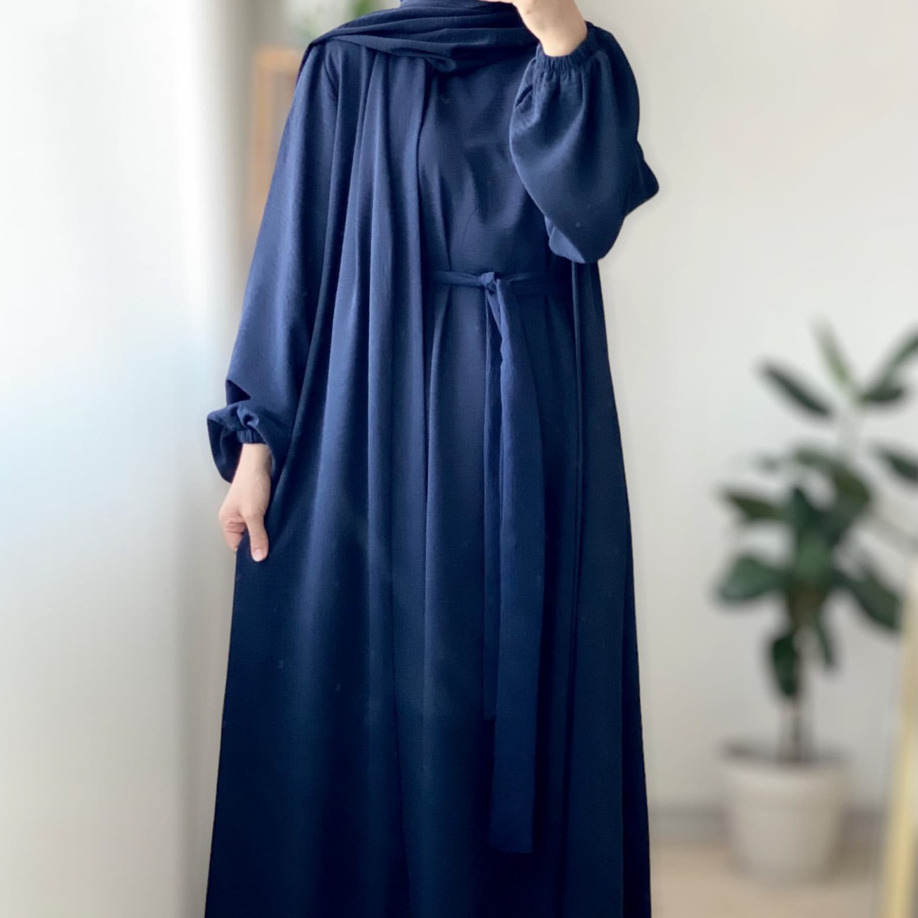 2024 Amazon AliExpress New Solid Loose Tie Bubble Sleeve 2-Piece Set