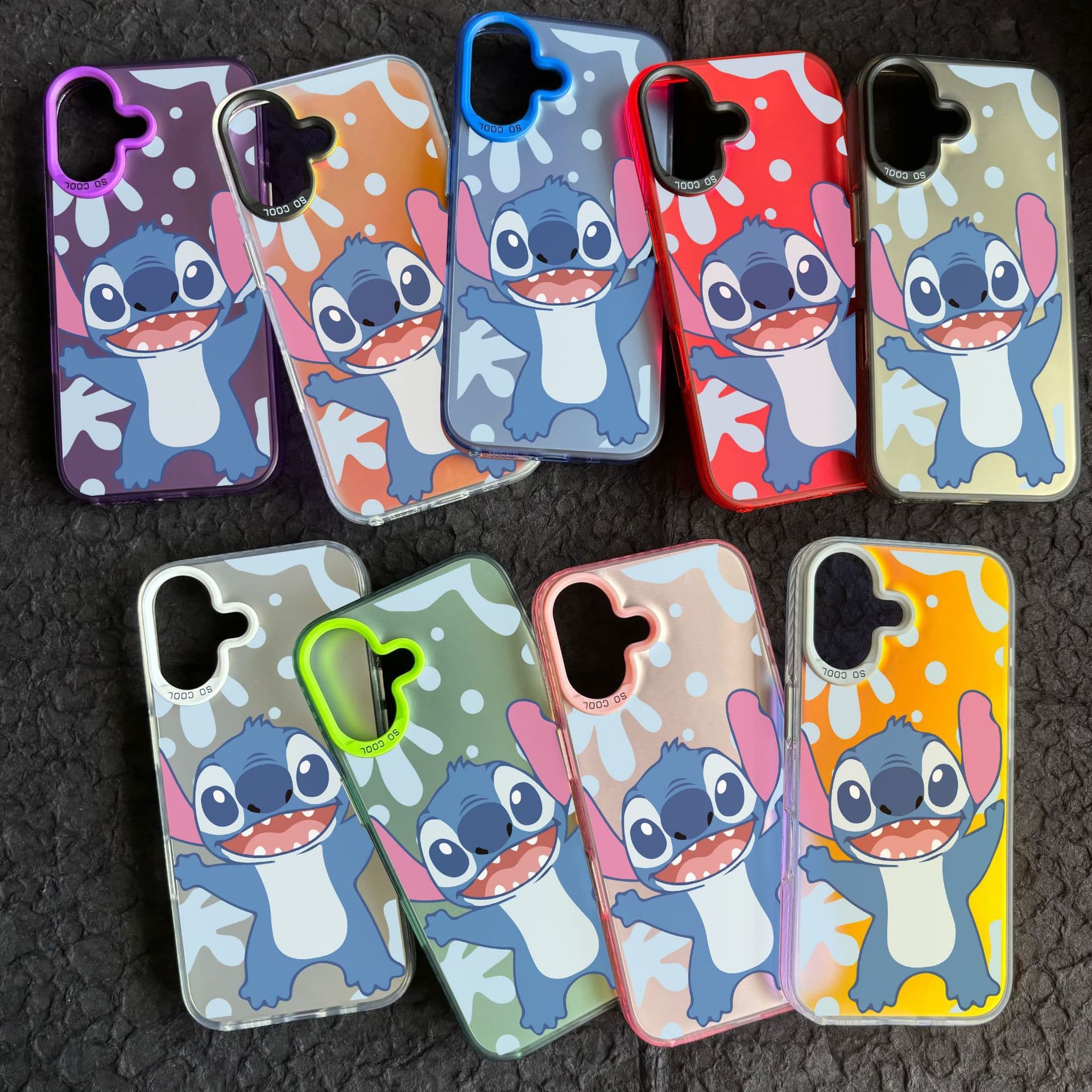 Phone Case for iPhone 16, Apple 15 Pro Max 13 14 12, Stitch STITCH XR Colorful Silver IMD Cartoon