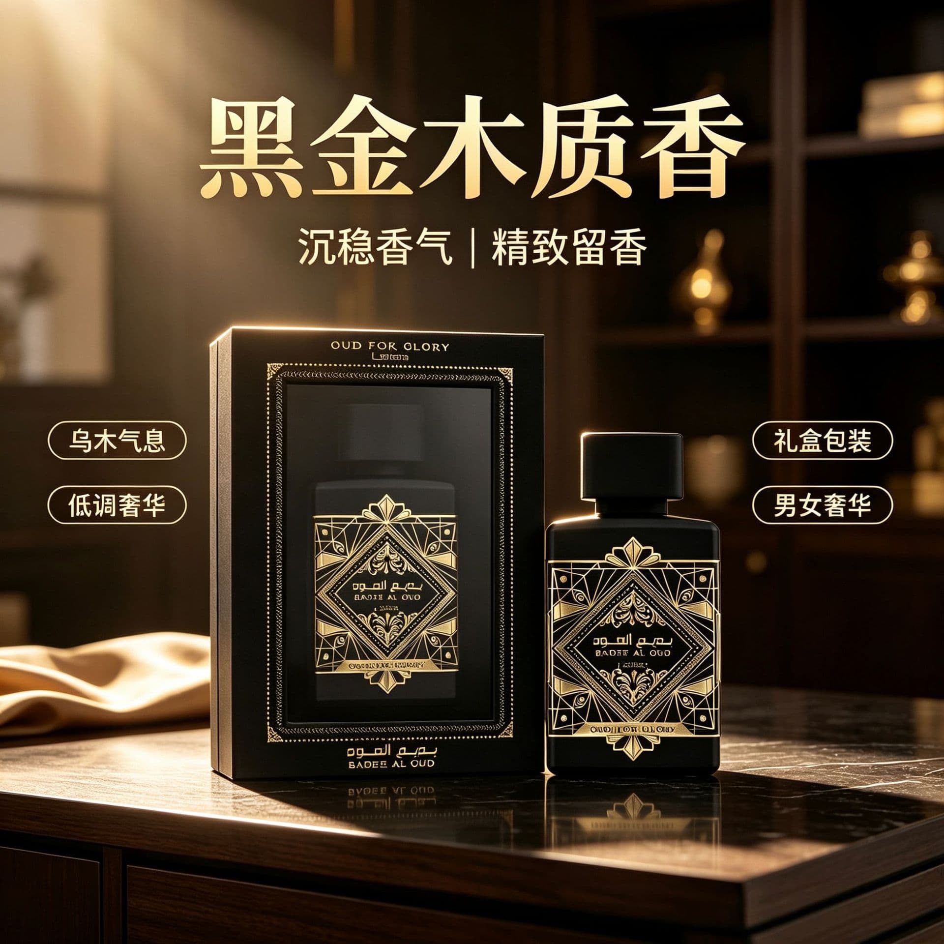 Middle East Dubai Arab Hot Selling Bestseller Lattafa BADE'E AL OUD Unisex Perfume Oud Scent