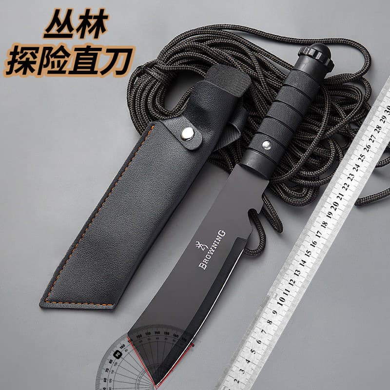 Outdoor High Hardness Stainless Steel Multi-Function Knife Portable Knife Field Camping Knife Wilderness Survival Knife