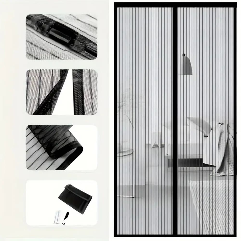 Magnetic Mosquito Net Door Curtain, No-Drilling Screen Door Curtain for Bedroom, Summer Door Curtain for Insect Protection