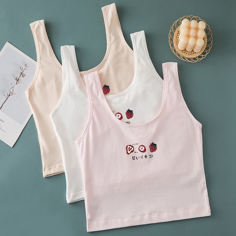 Anti-showthrough longline training bras for 7-15 year old developing school girls