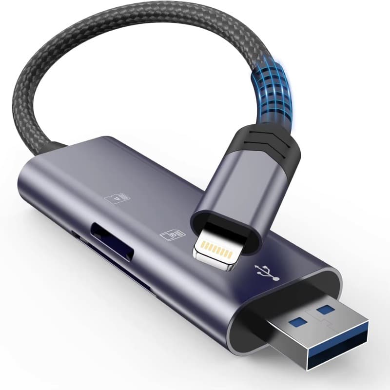 Suitable for Apple SD card mobile phone card reader three-in-one high-speed reading tablet memory card camera data transmission