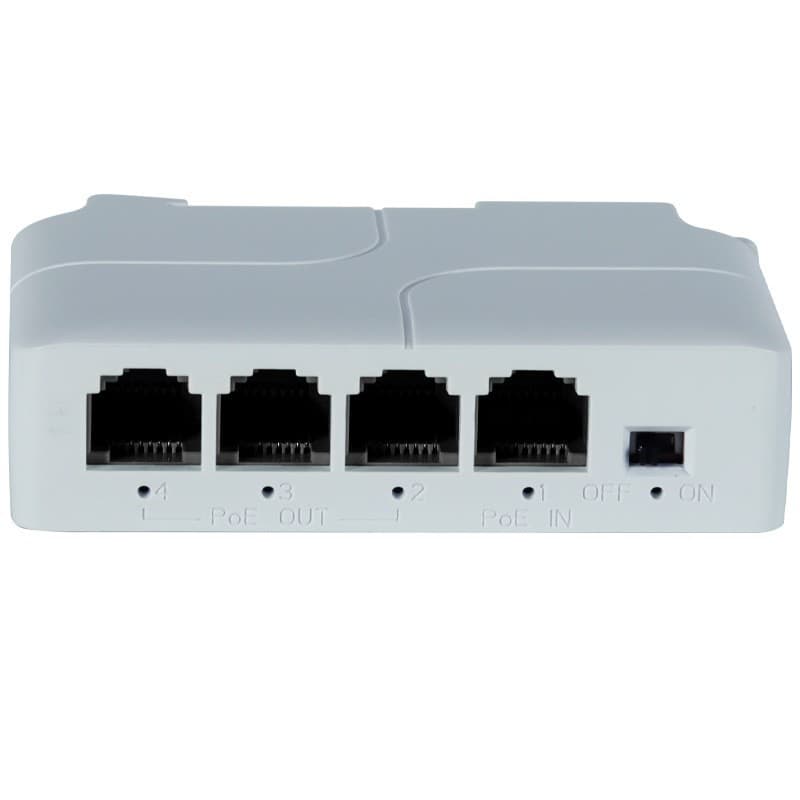 Indoor Rail-Mounted POE Extender Gigabit One-In-Three-Out Series Type One-Drag-Three POE Repeater Cascade Box