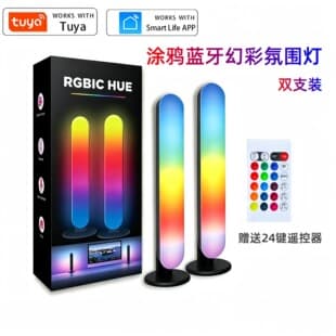 Tuya Smart Desktop Atmosphere Light, Bluetooth RGB Gaming Light, Tuya APP Pickup Light, Computer Desk Lamp