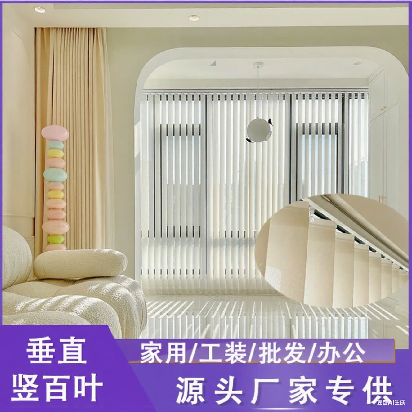 Electric Vertical Blinds for Living Room Bedroom Balcony Dream Curtain Vertical Shade Blackout Sunshade Sheer Window Covering