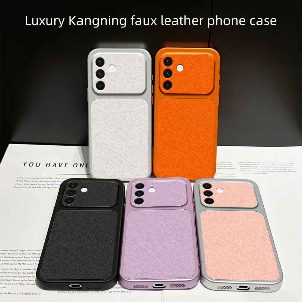 Leather Grain Case for Samsung A27 Phone A57/A17/A07 Full Coverage A36/A16/A06 Leather A05S Soft A37