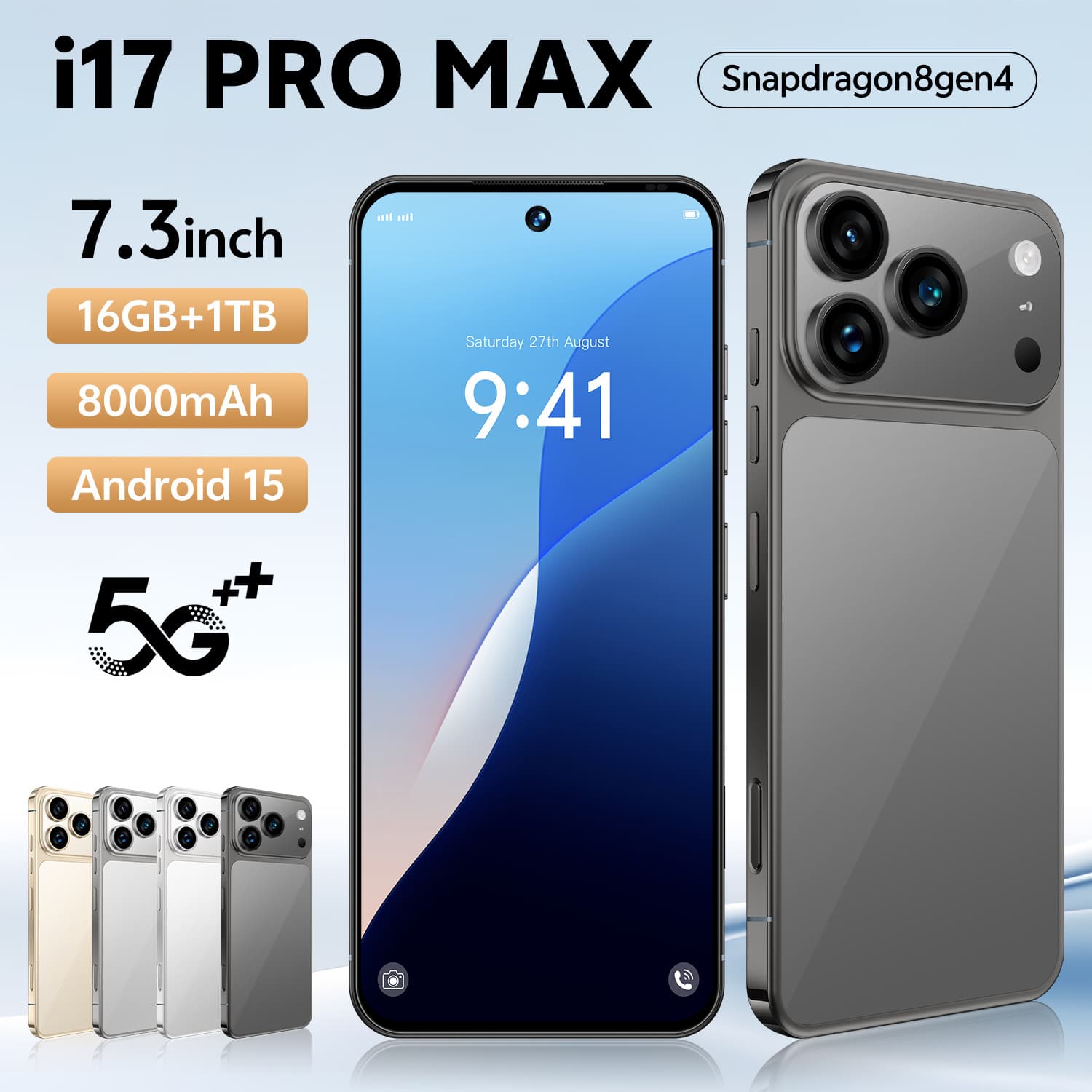 Cross-border Direct Supply Smartphone i17 Pro Max 4G Network RAM 16+1TB Android 15 Global Version