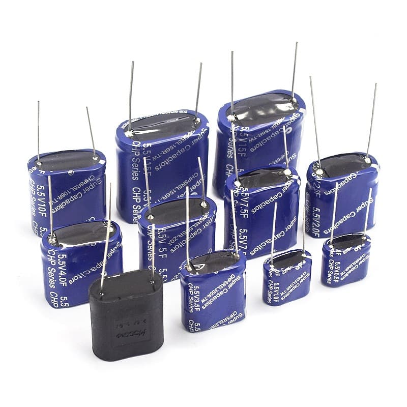 Supercapacitors 5.5V 0.5F/1/2/3.5/4/5/7.5/10/15F Combined Type Double-Layer Capacitors