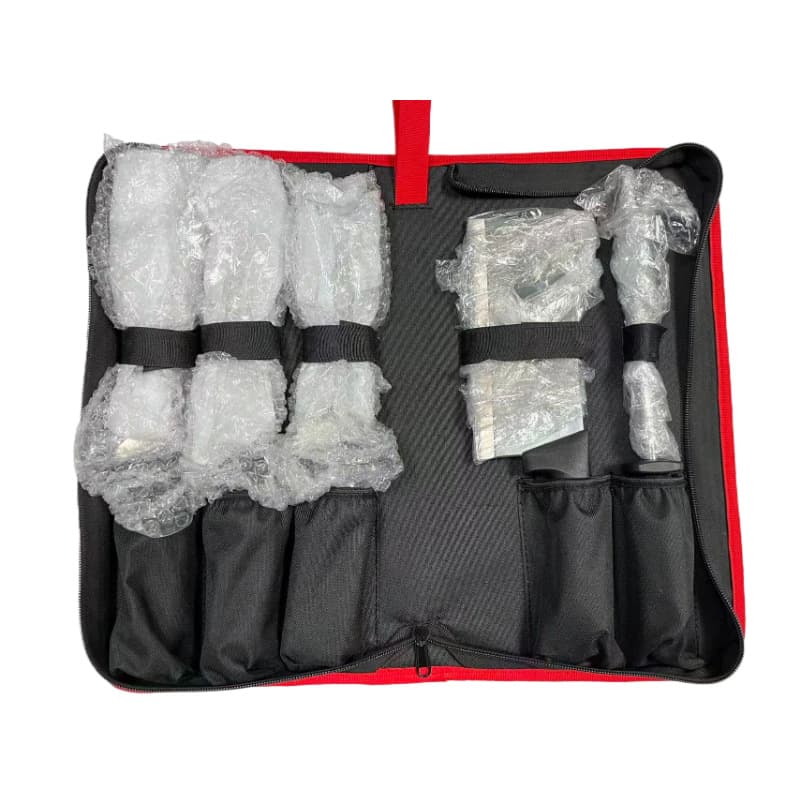 Cross-Border Knife Multi-Pocket Five-Piece Set Storage Bag, Western and Chinese Chef Knife Storage Bag, Portable Tool Bag