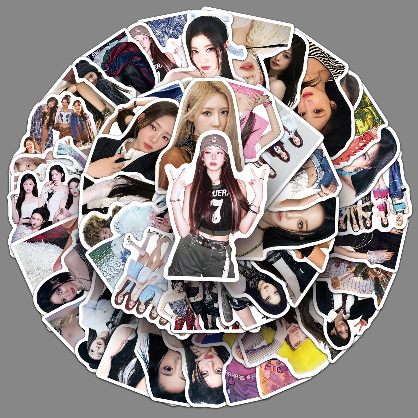 50 Pieces BABYMONSTER Graffiti Stickers - Korean Girl Group Stars Creative Decoration for Phone Case, Tablet DIY Stickers