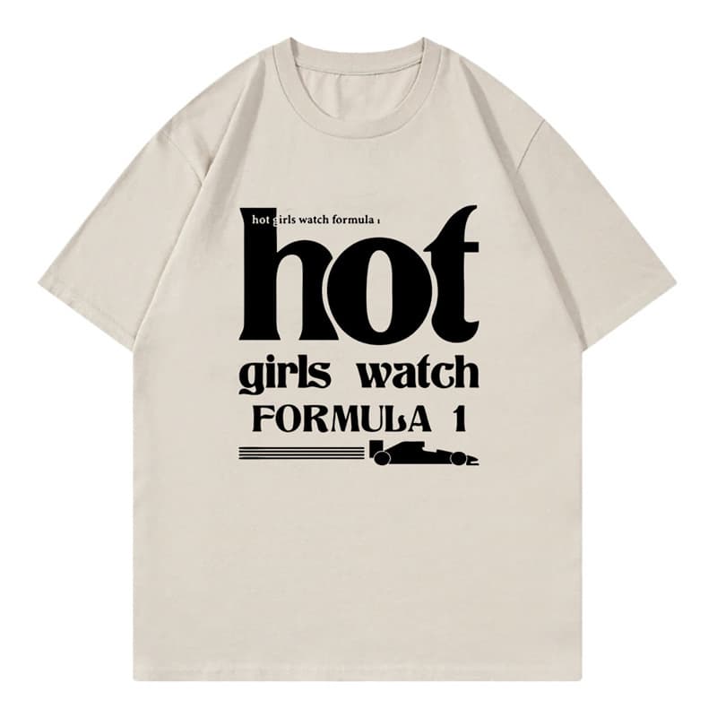 Hot Girls Watch F1 T Shirt Funny Men/Women Clothing Harajuku