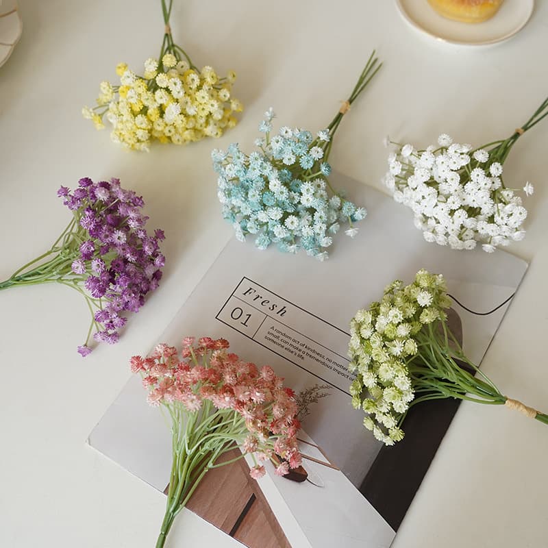 Artificial Baby's Breath Bride Wedding Decoration Hand Bouquet Soft Touch Gel Mini Bouquet Baby's Breath
