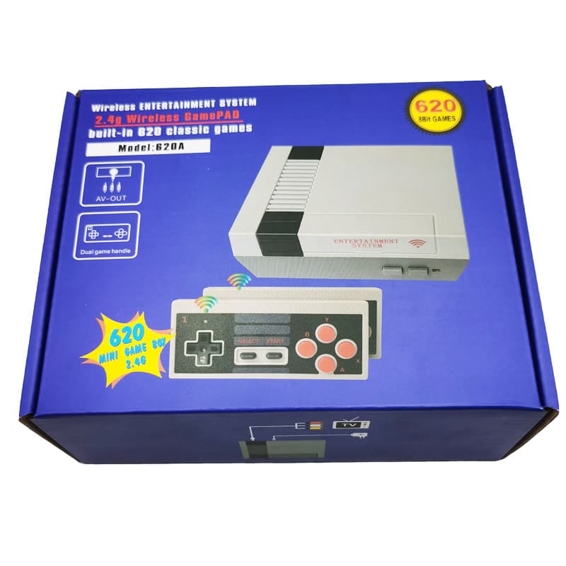 Original manufacturer of NES620 retro mini retro 2.4G wireless home TV game console for those born in the 1980s (FC).