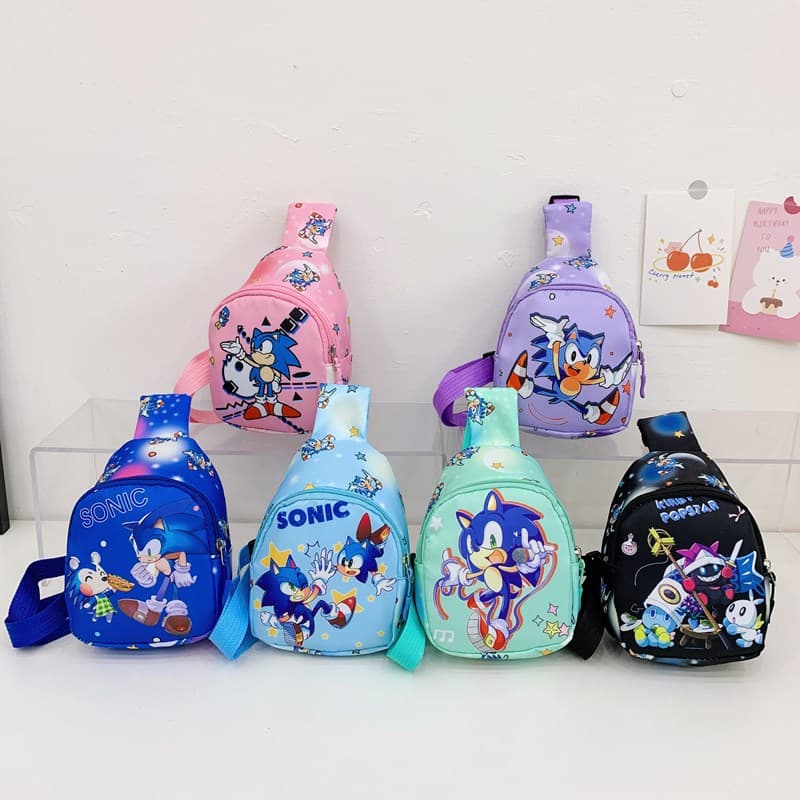 Baby chest bag, 2025 summer new style, cute cartoon print, crossbody bag for girls and little boys, ultra-lightweight backpack.