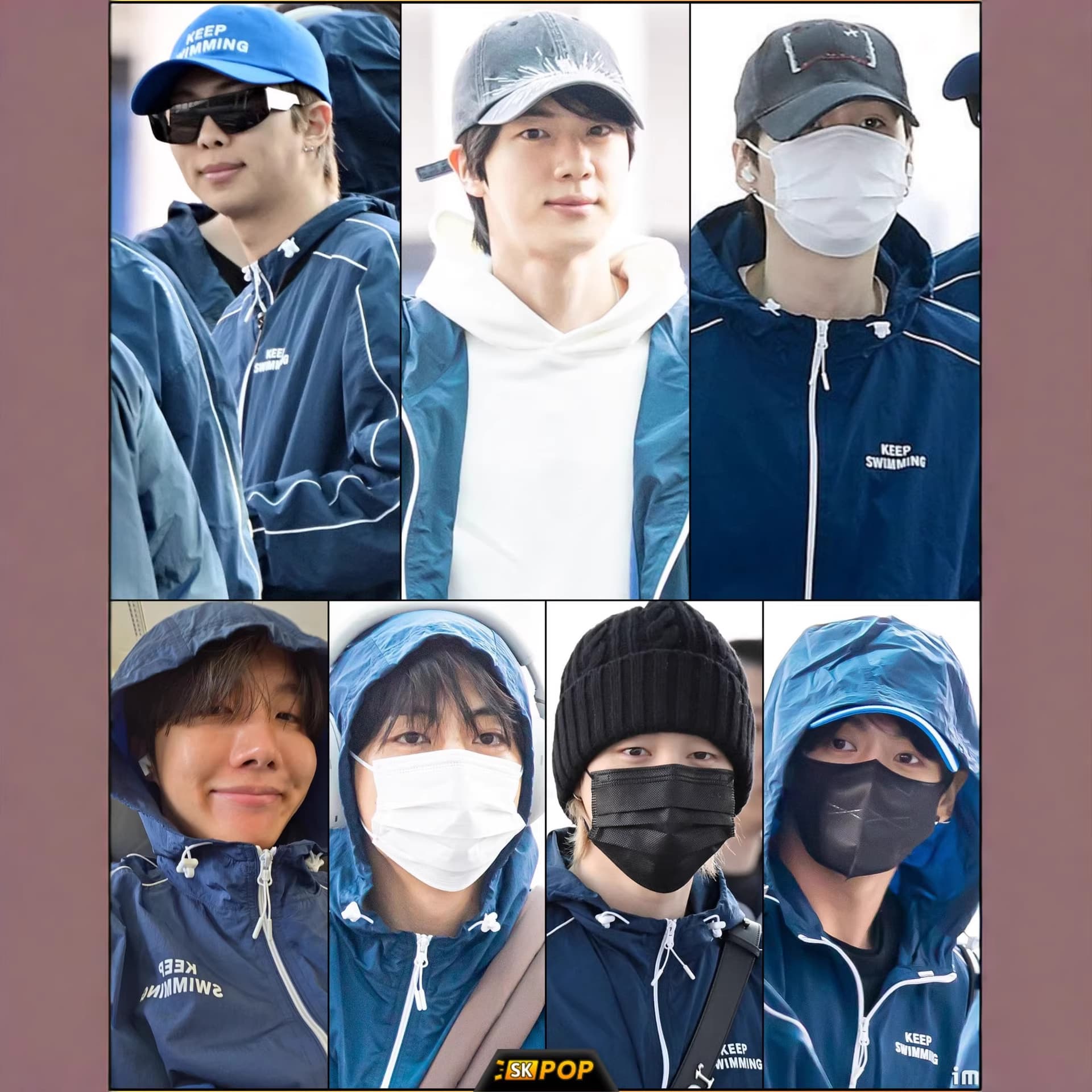 BTS Seven Members KEEP SWIMMING: Keep Swimming Windbreaker Jacket Outerwear Jungkook