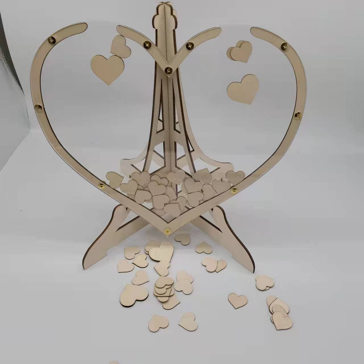 Wooden Board Signature Wedding Celebration Birthday Party Decoration Props Sign-in Tree Stand Bottle Personalized Heart Photo Frame