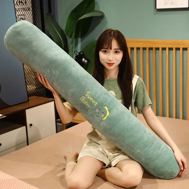 Sleeping Leg Pillow, Long Pillow, Girls' Pillow, Bedside Cushion, Large Backrest, Long Pillow for Side Sleeping on Bed, Removable and Washable