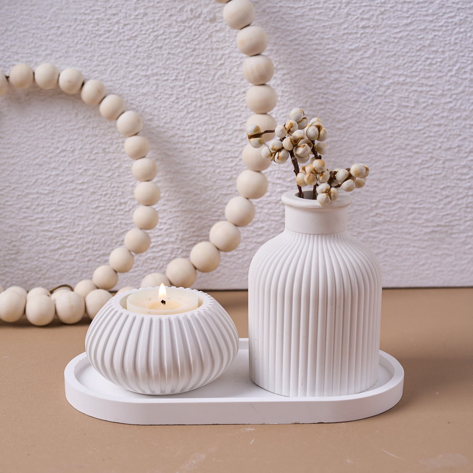 Cross-border Set Vase Tray Storage Box Resin Silicone Mold Epoxy Resin DIY Cement Plaster Ornament Wholesale