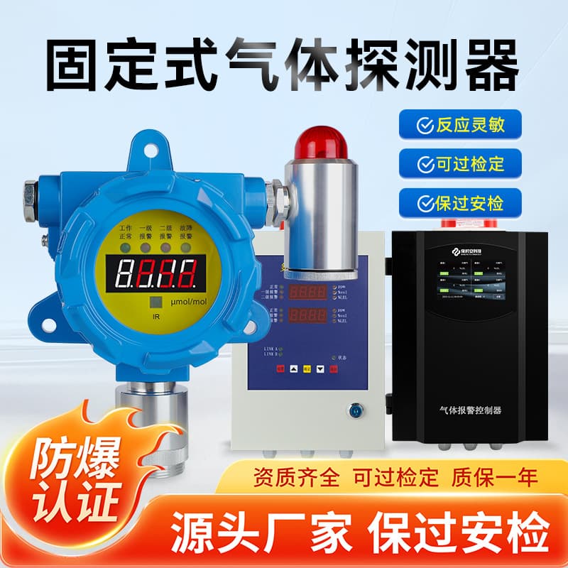 Industrial Toxic Gas Alarm for Paint Spray Booths, Boiler Rooms Explosion-Proof Monitoring of Methane, Ethanol, Hydrogen