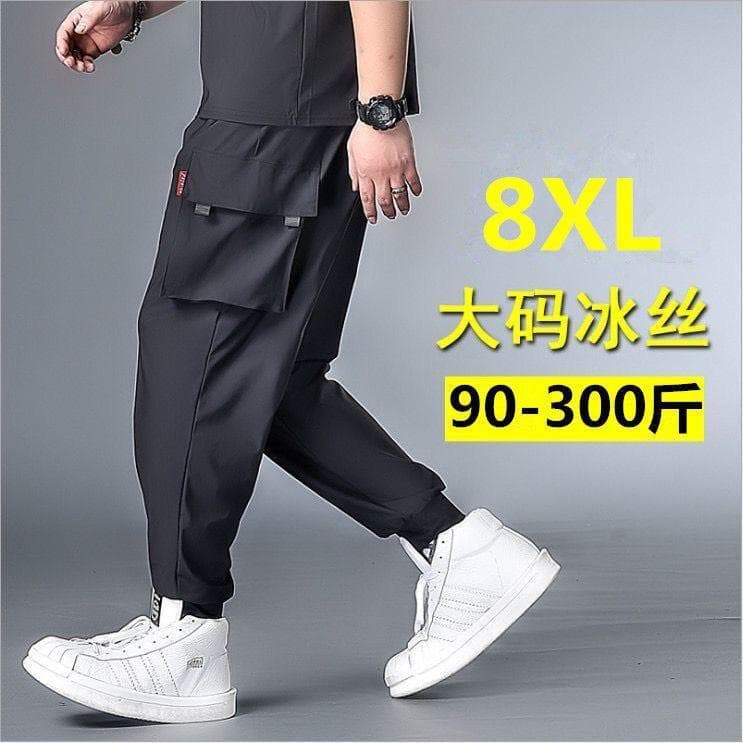 Summer Cargo Pants for Men, Loose and Oversized, Sports Pants, Trendy Brand, Plus Size Pants, Slim Fit Casual Pants