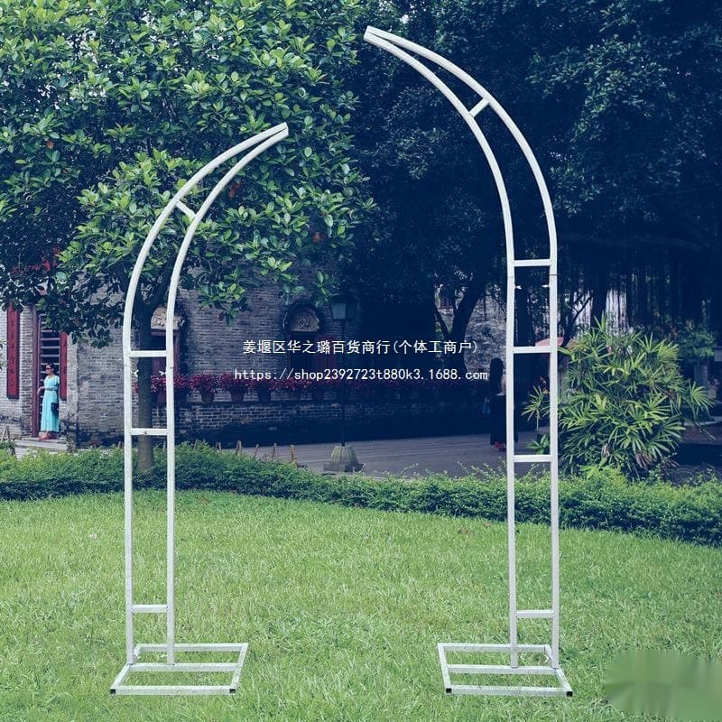 Wedding horns floral arch outdoor terrace wedding horns flower arch flower stand props moon door stand