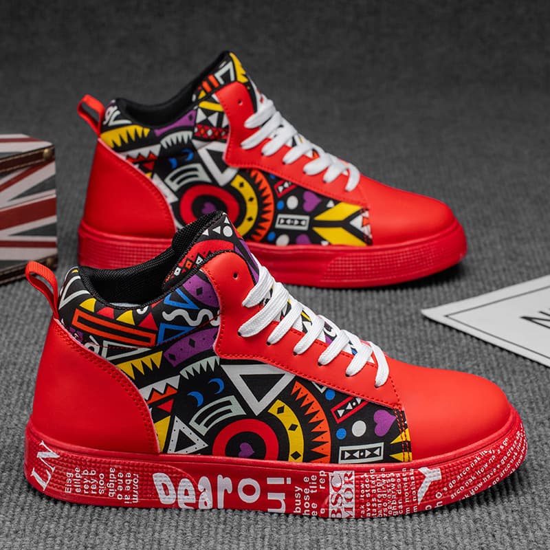 Fall Men's Shoes Cross-Border Large Size Trendy High-Top Canvas Shoes Men's Versatile Skate Shoes Sports Student Shoes