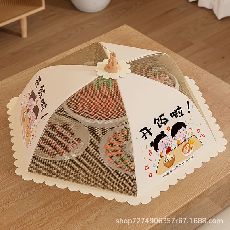 2025 New Household Food Cover for Leftovers, Foldable Table Dish Protector Dustproof and Collapsible