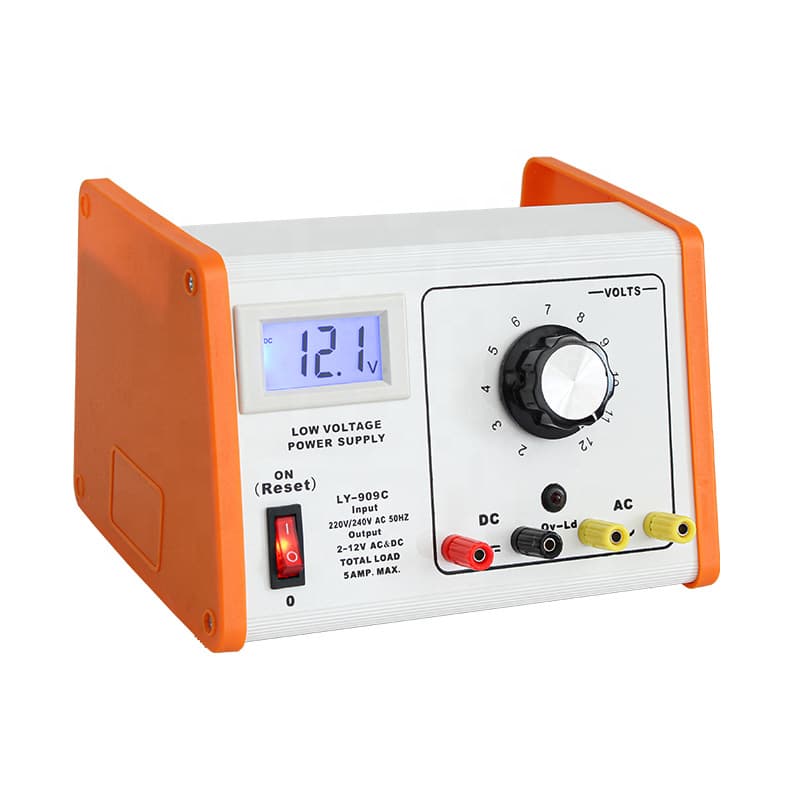 Factory direct sales 909C AC/DC dual output 12V5A 11-range overload protection LCD screen low-voltage regulated power supply
