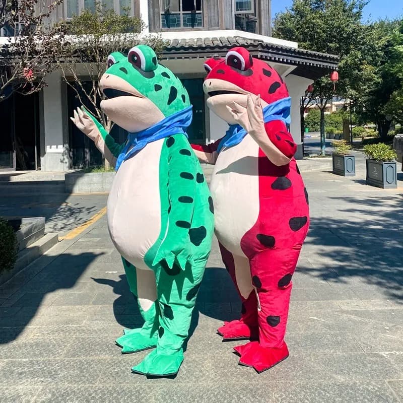 Inflatable popular frog cartoon mascot costume, Calabash Brothers mascot costume, toad spirit mascot costume and clothes