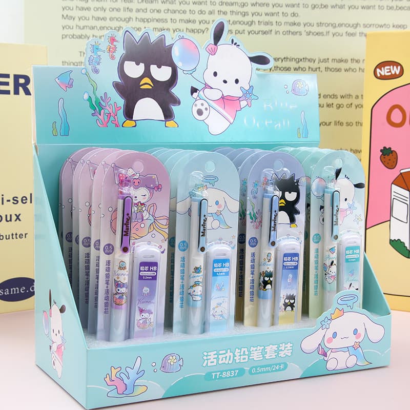 TT-8837 Sanrio Automatic Pencil Cartoon Cool Penguin Students Write and Draw 0.5mm Cut-free Activity Pencil
