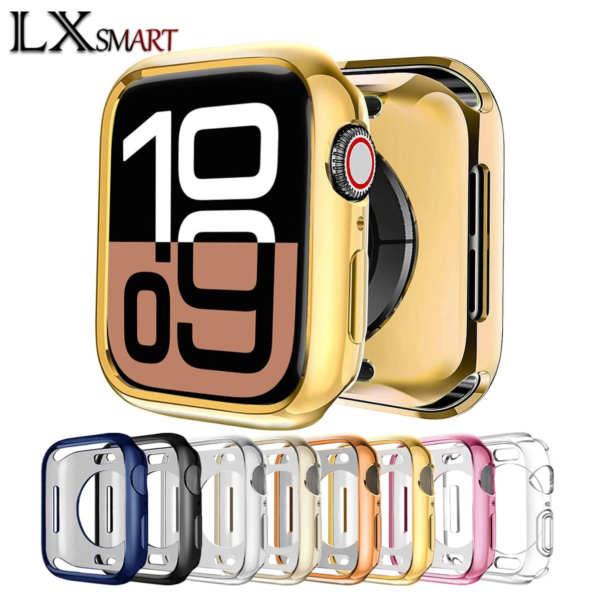 Compatible with Apple Watch S10 Soft Protective Case, High-Definition TPU Half-Wrap Hollow Case, Ultra Anti-Drop Protective Cover